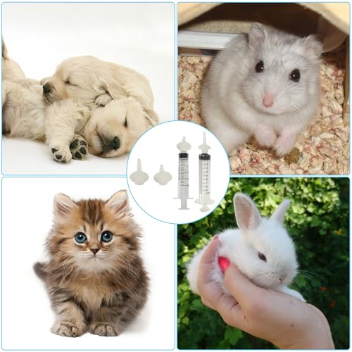 Kitten Nipples for Feeding Puppy Bottle with Nipple and Syringe