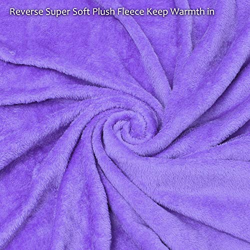 Catalonia Wearable Blanket with Sleeves for Women & Men, Fleece Wrap Throw - color: Purple