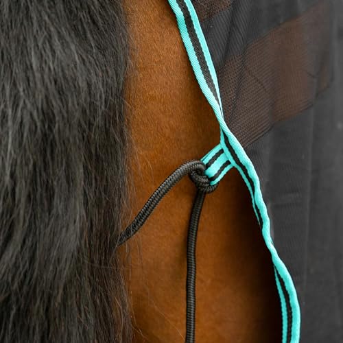 Equinavia Sefyr Breathable Lightweight Cooling Scrim Sheet - Black/Turquoise - S - color: Black/Turquoise, size: S