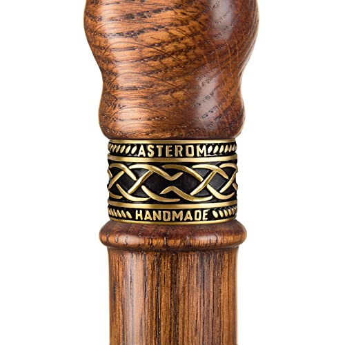 Asterom Walking Cane - Viking Thor - Canes for Men - Wooden, Unique, Cool