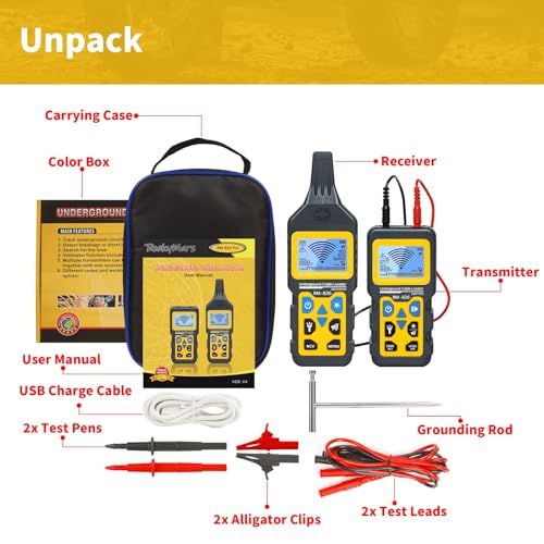Cable Tester Wire Tracker, Underground Cable Locator - color: Black, Yellow