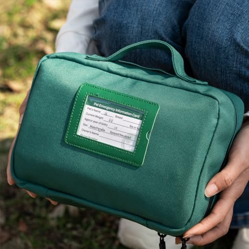 RHINO RESCUE Dog First Aid Kit, Pet Emergency Kit for Daily & Wound Care | Compact Dog First Aid Supplies with Thermometer/Poop Bags/First Aid Guid, Vet Approved for Home, Hunting, Travel & Camping