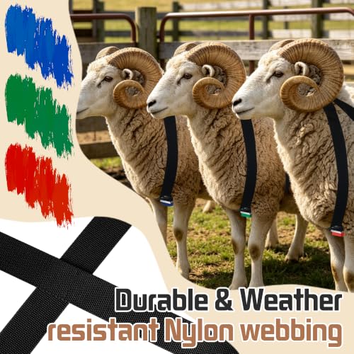 Ram Breeding Marking Harness for Sheep & Goat, 3 Pack Mating Crayon Block - color: 3 Colors(Blue+Green+Red)