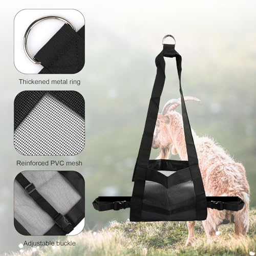 Calf Sling for Weighing, Newborn Animal Weighing Sling Lamb Goat Sheep for Lifting Livestock Scale with Strap for Baby Calf Alpaca Lamb Dogs