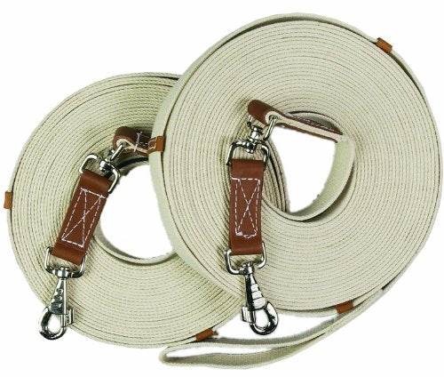 English Riding Supply Centaur Poly-Cotton Web 45ft Equestrian Natural Long Lines