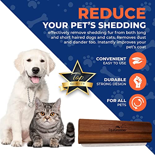 EquiGroomer 5-Inch Undercoat Deshedding Brush for Dogs & Cats, Mahogany - color: Mahogany, size: 5 Inch