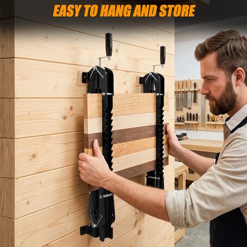24" panel clamps woodworking 2 Pack, 4-Way Pressure Parallel Clamp | For Cabinet, Tabletops, Board Cabinet, Adjustable Parallelogram Couplers, Cutting Board Clamps For Precision