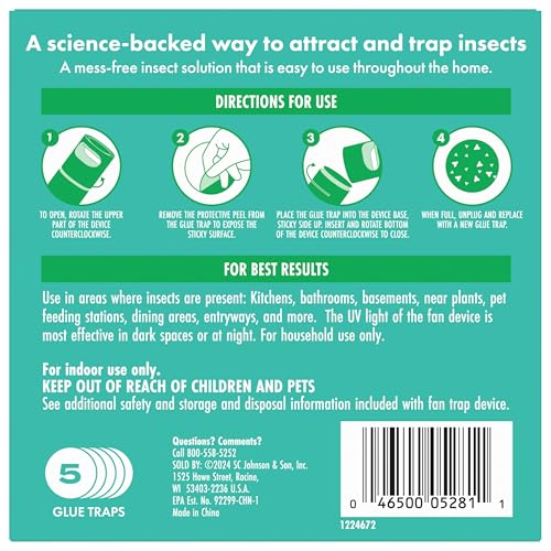 STEM Flying Insect Fan Trap Glue Refill Pads, 5 Count - size: 5 Count