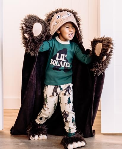 Lazy One Wearable Hooded Blanket for Kids, Animal Hooded Blanket (Bigfoot) - color: Bigfoot Hooded Blanket