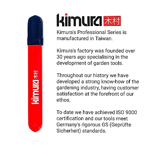 Kimura® 5” Pro Garden Tool Blade Sharpener - Premium Carbide Sharpener, Multipurpose Usage, Ideal for Pruners, Loppers, Garden Shears, Knives, Scissors & Hatchets, Ergonomic Non-Slip Vinyl Grip