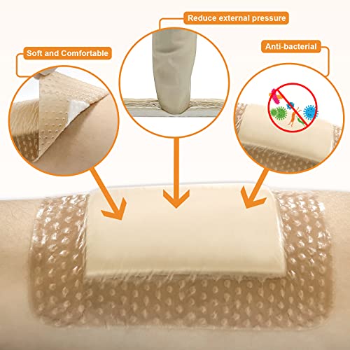 Carbou Silicone Foam Dressing with Gentle Border, 3"x3", 10 Pack | Adhesive Waterproof Wound Dressing Bandage, High Absorbency Pad, Foam Bandage for Wound Care - size: 3x3 Inch (Pack of 10)