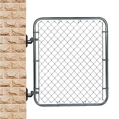 2 Pack Wall Mount Gate Hinges, Heavy Duty Chain Link Fence Gate Hinges with 5/8 Hinge Pin for Fences & Farm Gates (Screws Not Included), Black - color: Black