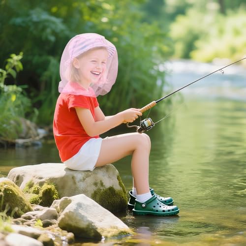 South to East Girl Mosquito Head Net for Insect 2 Pack for 5-12 yrs - color: Pink
