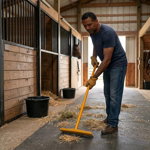 FarmTek Livestock Hoe w/Blade - 60 Inch Handle (Stainless Steel)