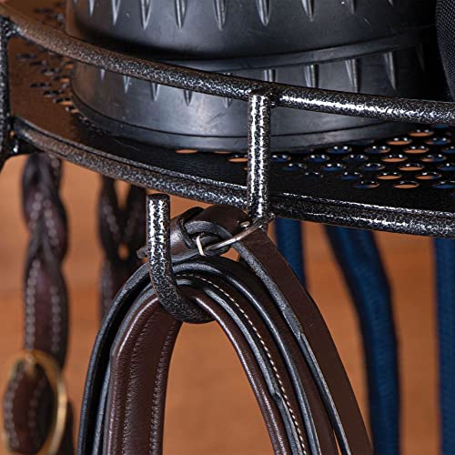 EASY-UP Pro Series 12-Hook Spinning Bridle Rack | Horse Tack Organization | 360-Degree Spinning Feature | 12-Hook Capacity | Handy Top Shelf | 7-Year Warranty