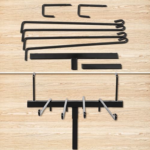 Yaocom 2 Pcs 4 Arm Saddle Pad Rack, Wall Mount Blanket Holder, Black