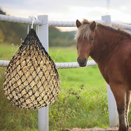 2 PCS Slow Feed Hay Net for Horses Designed with 1.75 in, 36 Inch