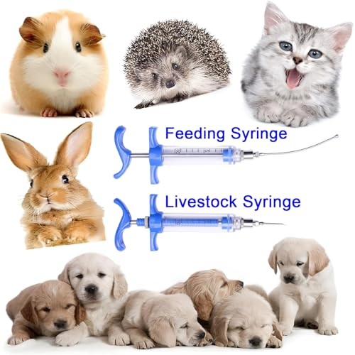 2Pcs 10ml Goat Drench Syringe, Adjustable Reusable Drench Gun - size: 10ML