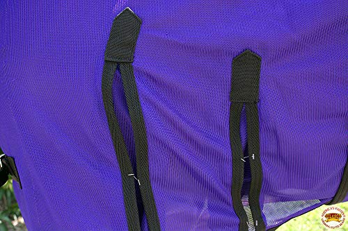 HILASON 66 in Purple Horse Fly Sheet UV Protect Mesh - color: Purple, size: 66 In