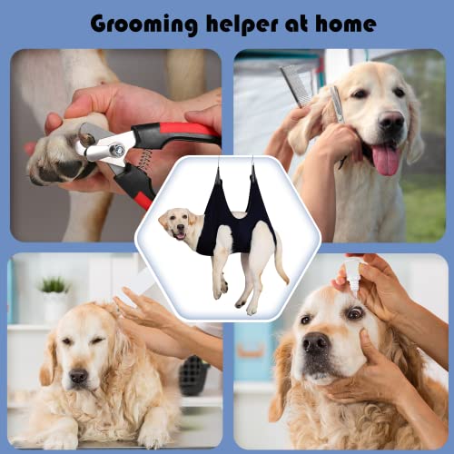 Guzekier Dog Grooming Hammock for Trim Nail, Dog Sling for Grooming, Dog Hammock Restraint Bag with Nail Clippers/Trimmer, Nail File, Pet Comb,Ear/Eye Care - size: XL(Weight:80-120LB)