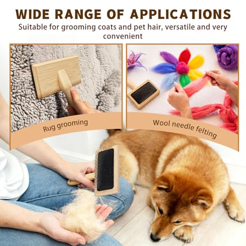 SOCNITC Needle Felting Tools Kit with 6"x6" Felting Mat and Wool Brush | Including Wool Carder Brush, 6"X6" Large Felting Mat And Finger Cots, Wool Felt Supplies for Diy Felting Projects - color: 6"x6" Needle Felting Mat