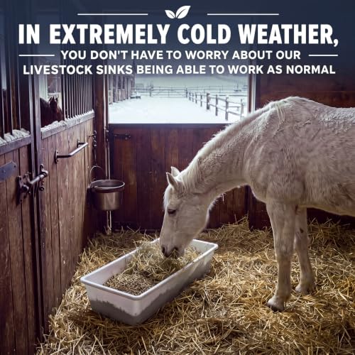 Geelin 4 Pcs 12 Gallon/48 Quart Plastic Livestock Water Trough, White - color: White, size: 12 Gallon/48 Quart