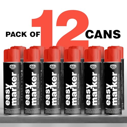 Fox Valley Easy Marker Inverted Paint 16oz Pack of 12, Red Fluorescent
