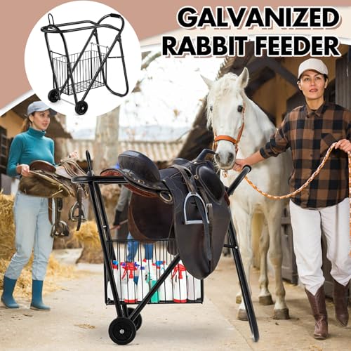 Horse Saddle Tack Cart with Wheels, Rolling Iron Heavy Duty Trailer Organizer with Hooks Foldable Horse Cinch Equipments Stable Storage Tool for Saddle Moving Transport Organizer Supplies
