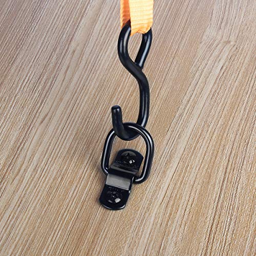 D Rings Tie Down Anchors Hooks for Trailer Truck Bed Bracket Enclosed Points Pickup Camper Surface Mount D-Ring Heavy Duty 1/4" 2400 Pound Capacity (4-Pack) - color: 4-Pack