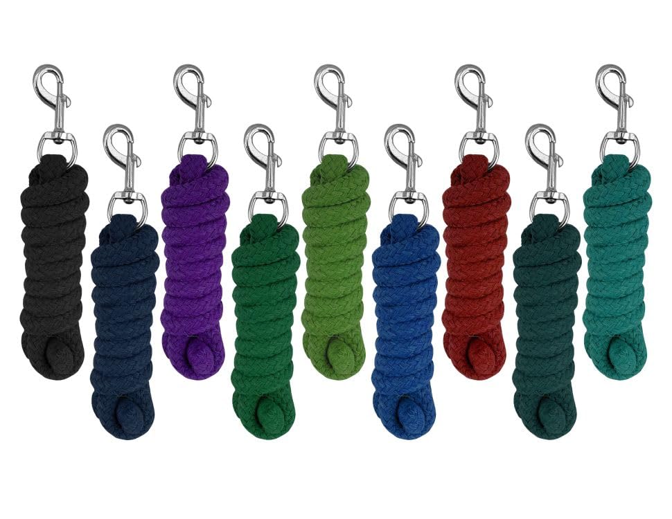 8' Braided Cotton Lead Rope - color: Black