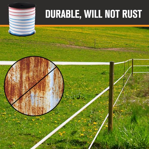 1 Roll 2 Inch x 1000 ft Electric Fence Tape Polytape - color: White, size: 2 Inchx 1000 ft