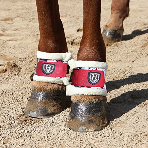Harrison Howard Essential Premium Horse Pastern Wraps with Berber Fleece Lining Shock Absorbing Unhindered Movements, Sold in Pairs - color: Star