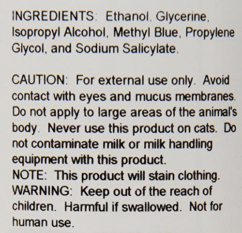 AniMed Blue Lotion Topical Antiseptic for Horses Dogs Cats Cows Sheep and Goats, 32-Ounce - size: 32-Ounce