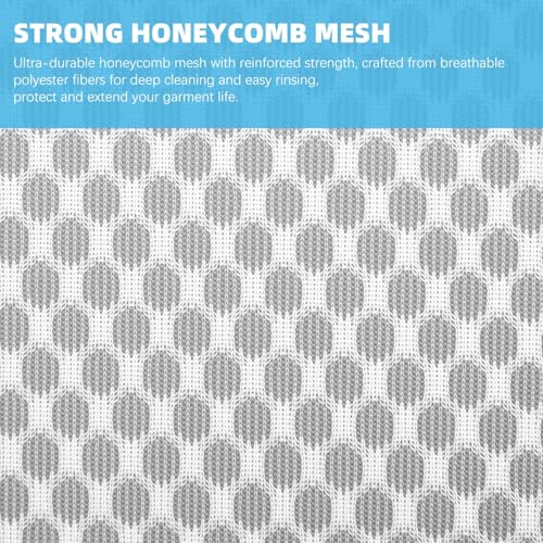 Honeycomb Mesh Laundry Bags for Delicates - 12x16 Inches Medium Washing Bags for Bras, Lingerie, Socks, Baby Clothes - Gentle Wash Protection with Zipper Closure (6)