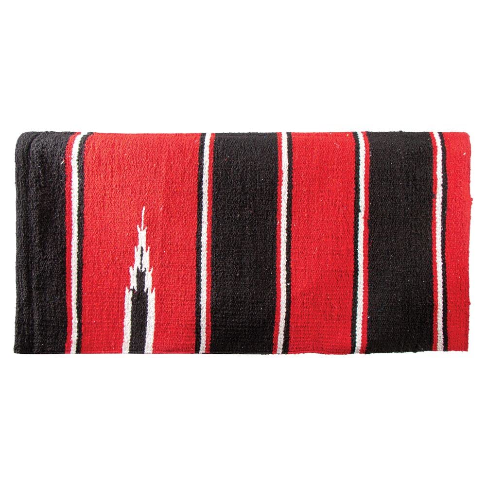 Dura-Tech Western Navajo Saddle Blanket for Horses 32x34 | Vibrant Navajo Design | Ideal Over Protective Pad | Lightweight | Low Bulk | Machine Washable - color: Red/Black