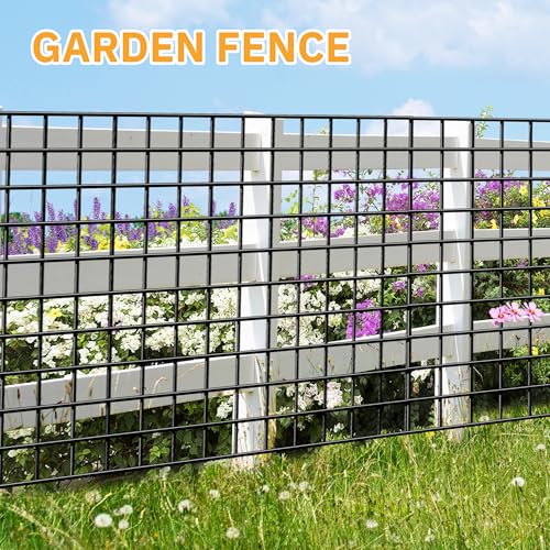 PVC Coated Welded Wire Fencing,2"x2" 14GA Coated (16GA Bare),72inch H x 100ft L Garden Wire Fence Roll,2/3/4/5/6ft Tall x 100 ft Long Vinyl Coating Metal Wire Mesh for Yard,Farm,Dog,Vegetable - color: Black, size: 14GA 2x2 72"x100'