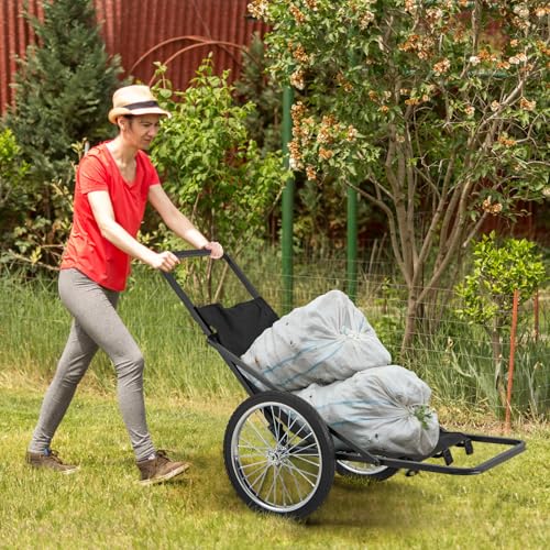 Goplus Folding Deer Cart with Polyester Liner, 550 LBS Heavy-Duty Hunting Game Hauler with 20" Rubber Wheels, Ergonomic Handle, Utility Gear Dolly Cart for Hunting Fishing Hiking - style: 29" x 48" x 47"
