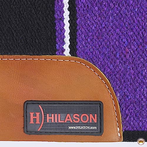 HILASON Western Wool Felt Horse Saddle Pad Black 32x32