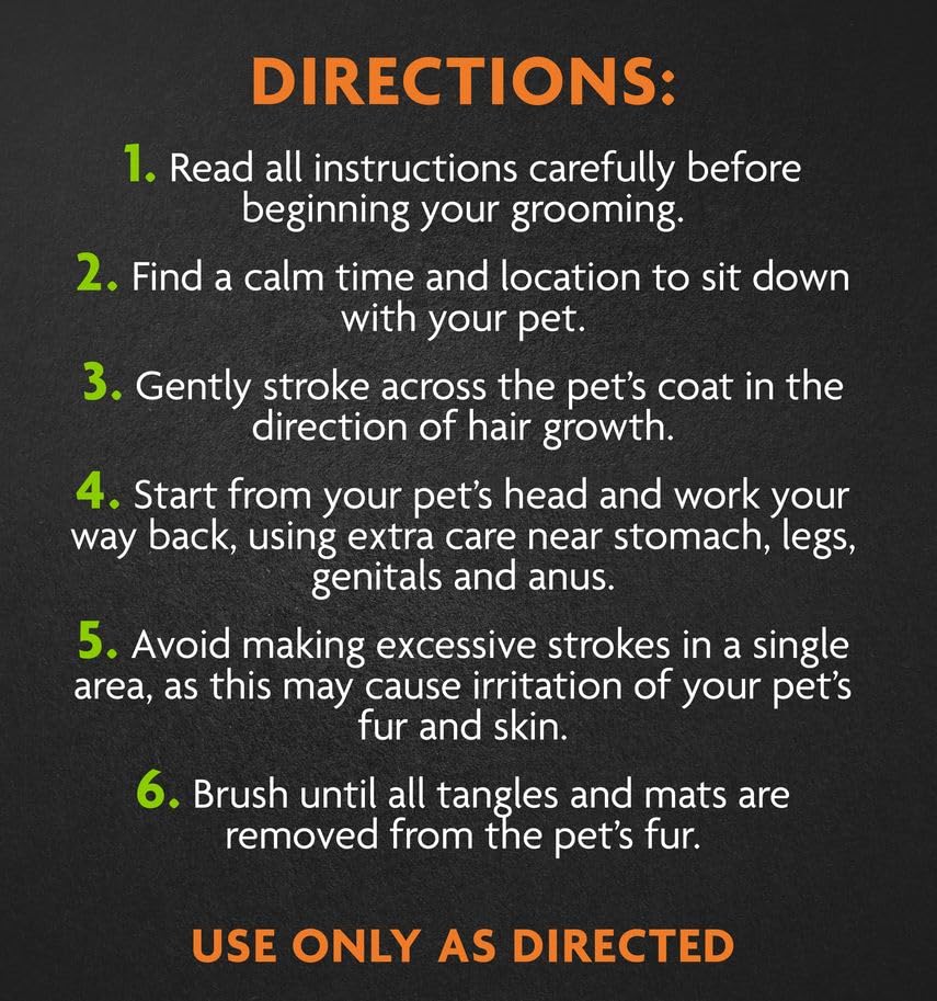 FURminator Grooming Rake Tool for Dogs & Cats With Thick Coats