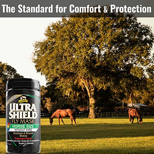 Absorbine UltraShield Fly Mask, Horse Size No Ears