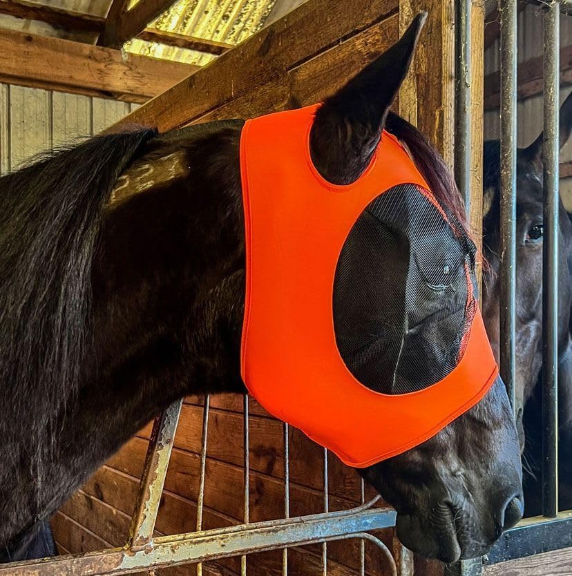 Stretchable Fly Mask - color: Orange, size: Mini