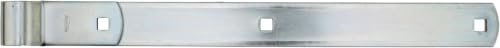 National Hardware N168-336 Gate Strap Hinge 16 in Zinc-Plated WeatherGuard Protection for Wood Fence Gates Outdoor Farm Gate Hardware Metal Strap Hinges Hot-Rolled Steel (Pack of 10) - size: 16 Inch x 3/4 Inch (Pack of 10)