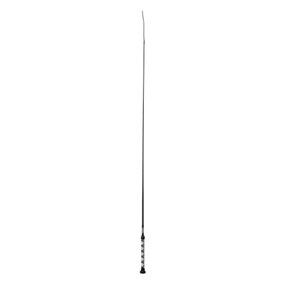 Weaver Livestock Basic Pig Show Whip, Hog Livestock Whip with Braided Nylon Handle, Leather Popper, Lightweight Braided Shaft - color: 36" - Navy/White
