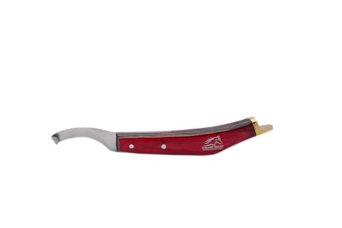 Equine Care Farrier Hoof Knife, Right-Handed, Brass Cap for Horse Shoeing - style: Right Handed