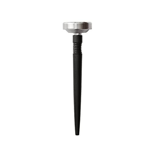 Taylor Pro Series Analog Instant Read Thermometer – 5" Stem, NSF Stainless Steel Dial Gauge with Pocket Clip, 120°F to 220°F Temperature Range for Meat, Grill & Baking Use (Black) - color: Black