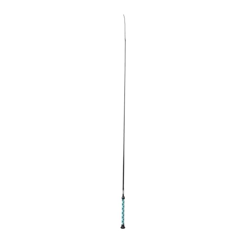 Weaver Livestock Basic Pig Show Whip, Hog Livestock Whip with Braided Nylon Handle, Leather Popper, Lightweight Braided Shaft - color: 36" - Teal/White