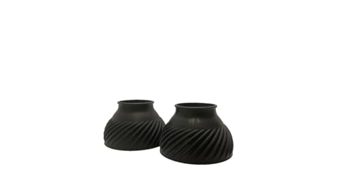 Helo Bell Boots: Large (L). Heavy Duty Protection. Great for Turnout! Black Pull on 100% Gum Rubber