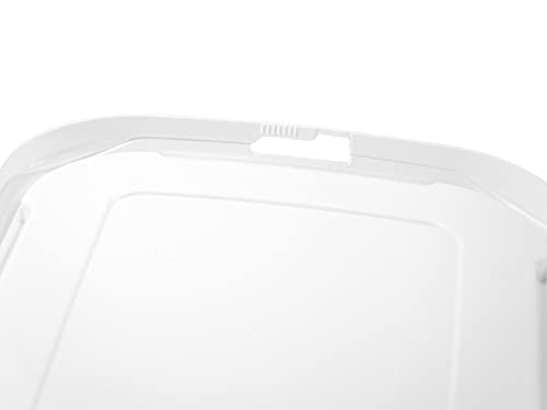 White Rectangular Bucket 5.3-Gallon Bucket with White Snap-on Lid (2)