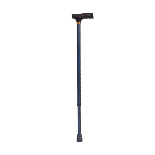 DMI Lightweight Aluminum Adjustable Walking Cane with Derby-Top Handle for Men and Women - color: Blue Ice, size: Pack of 1