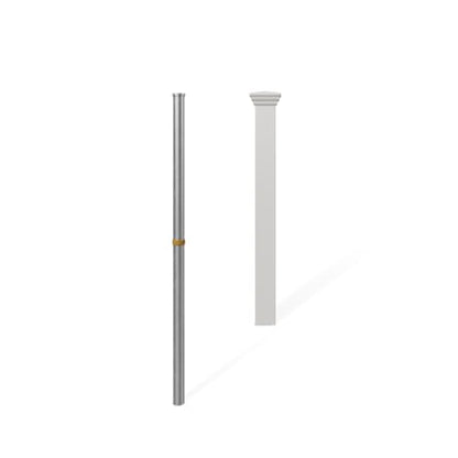 WamBam Newport 3ft White Vinyl Finishing Post - color: Newport Finishing Post